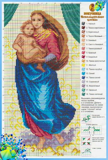 Схемы для вышивки крестом иконы бесплатные