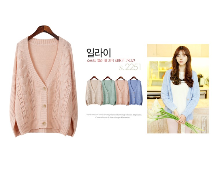 Теплые корейские кардиганы и свитеры