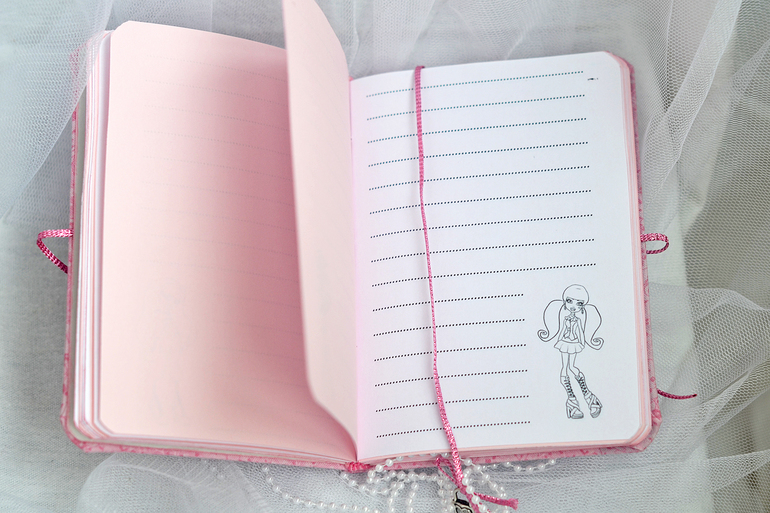 Розовые блокнотики для сестричек-двойняшек :-)