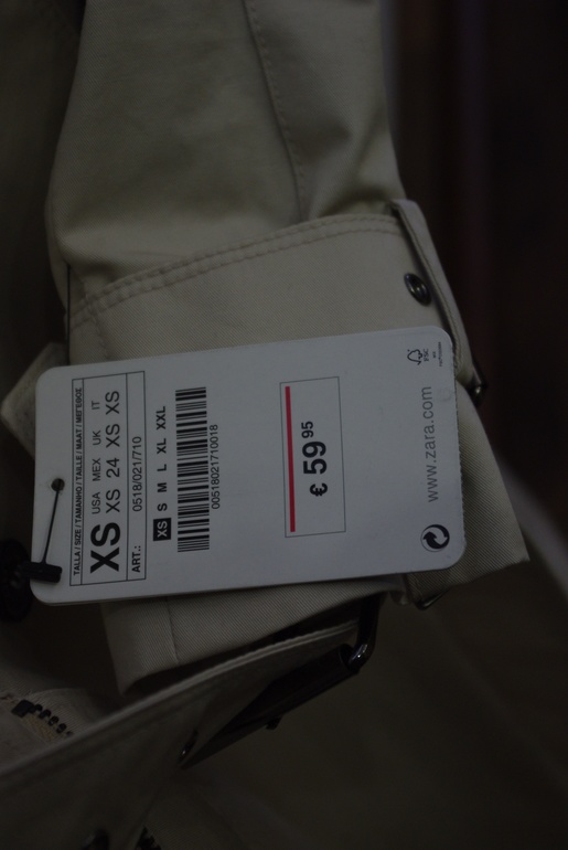 Плащ Zara 60 евро