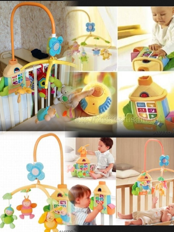 шезлонг fisher price, коврик tiny love, мобиль, автокресло