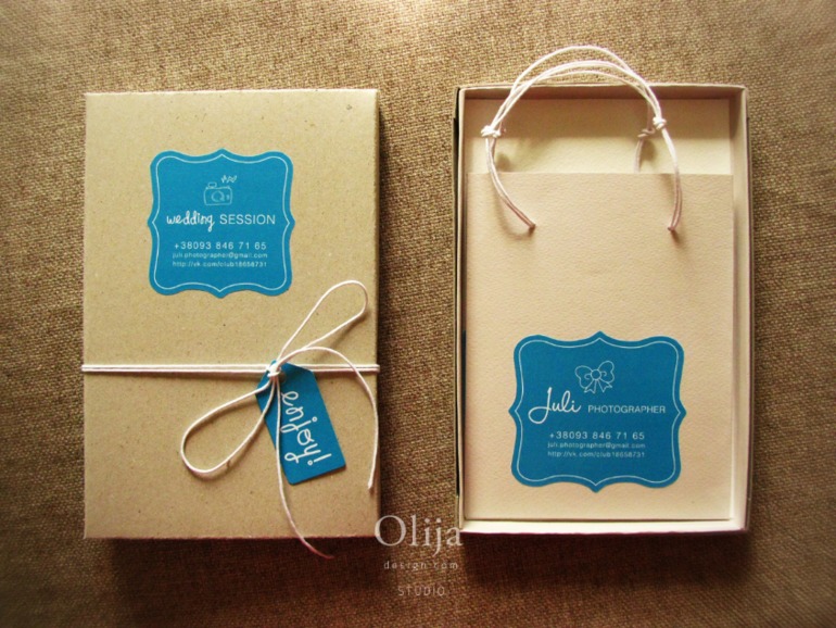 Персональный бренд фотографа. Стильная упаковка для оформления конечной продукции фотографа.