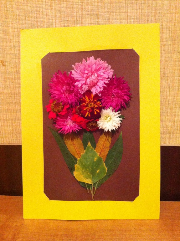 Наша поделка в школу.