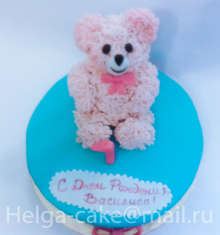 Пышный мишка из скульптурной массы)