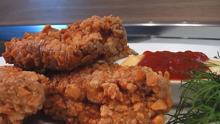 Куриные палочки в миндале видео рецепт