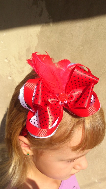 Ободок "Красное и белое"