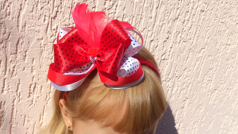 Ободок "Красное и белое"