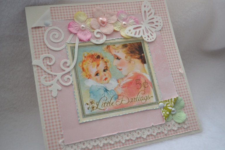 Папочка для свидетельства о рождении и открытки.