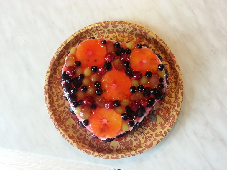 Мега фруктовый тортик!