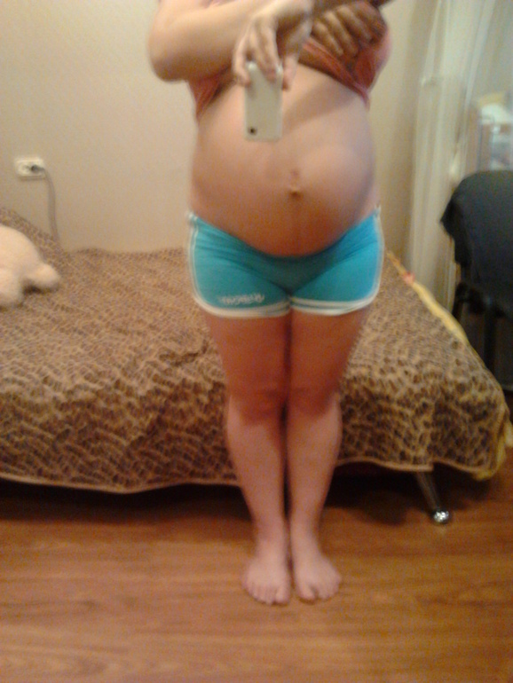 девочки помогите не могу понять опустился ли животик???