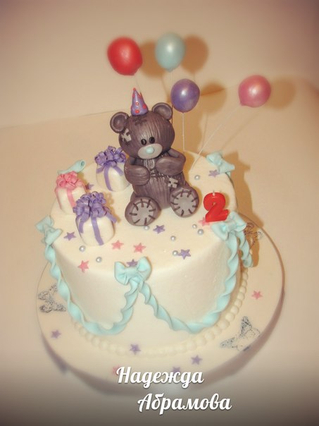 тортик с мишкой тедди)