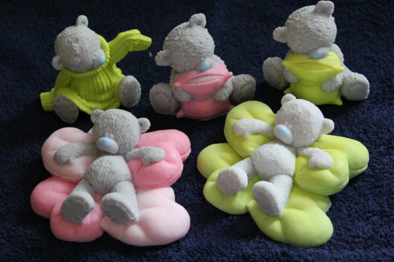 Мыло ручной работы мишки тедди