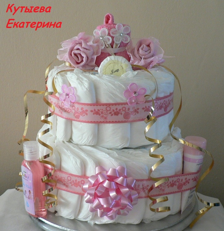 Торты из подгузников на любой вкус и цвет