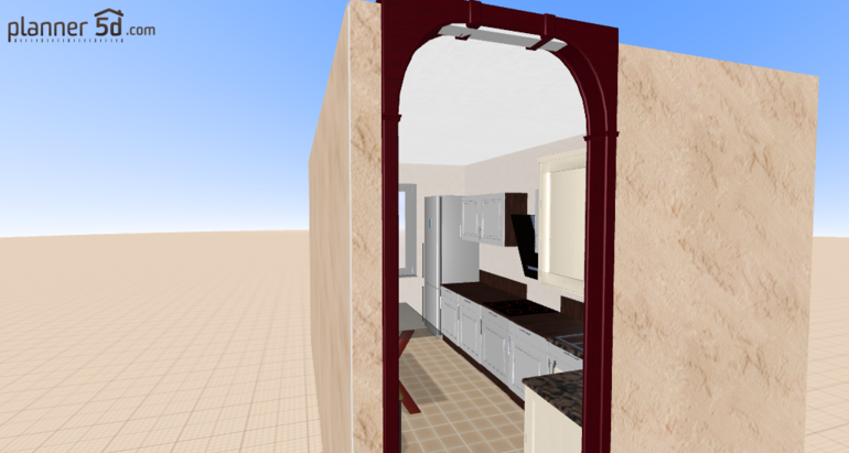 хоть и не маленькая, но очень узкая...кухня! Опять кухня! не могу решить....