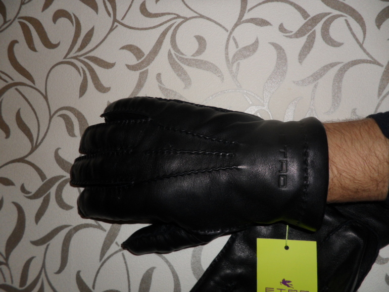 Мужские перчатки Etro Milano (кожа)