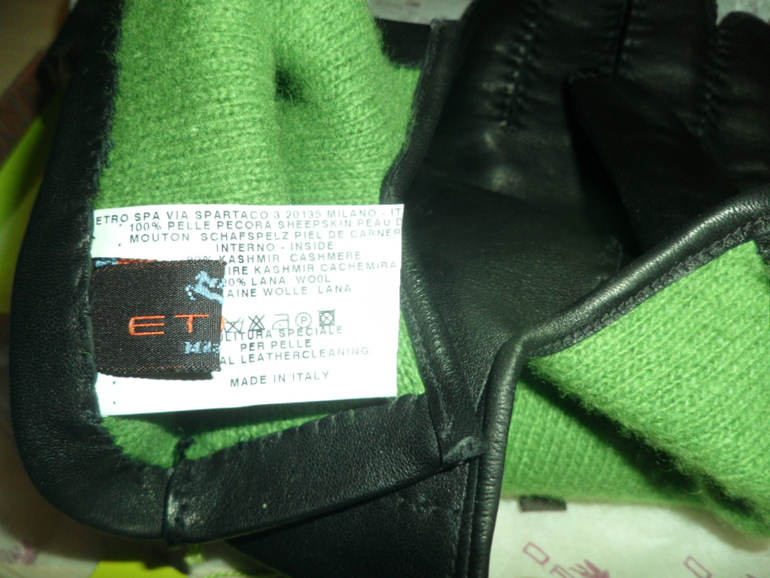 Мужские перчатки Etro Milano (кожа)