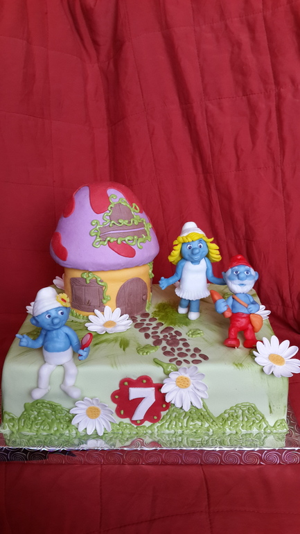 торт Смурфики