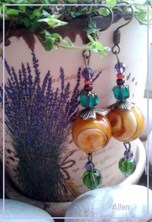 Серьги Осень в провансе