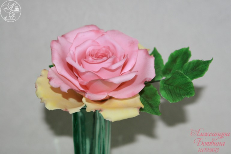 Моя первая самостоятельная роза,после курсов У Алены Орловой!!!