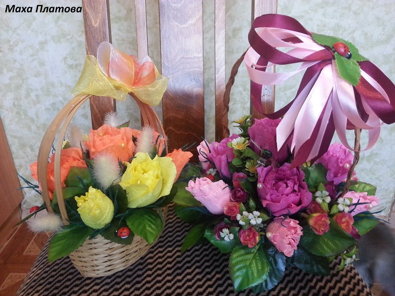 Корзиночки ко дню учителя для подруги.