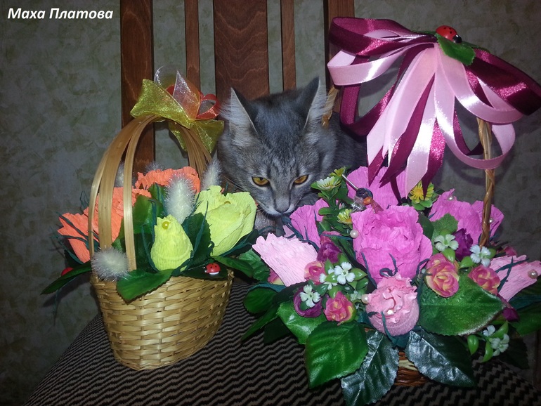 Корзиночки ко дню учителя для подруги.