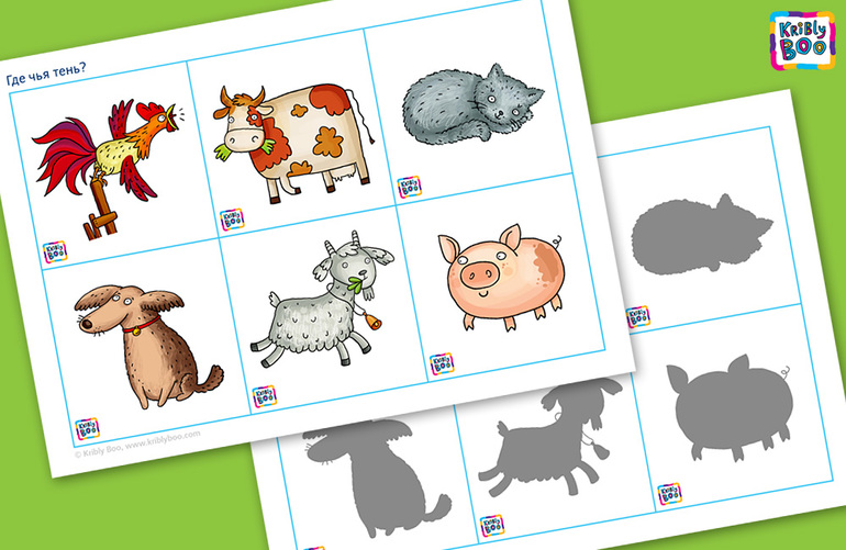 Игра "Где чья тень?" Продолжение.