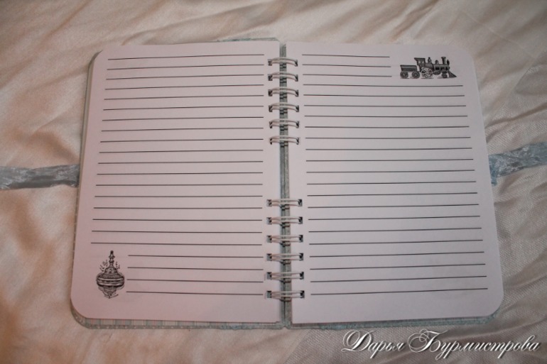 Шебби блокнот для записей о малыше.