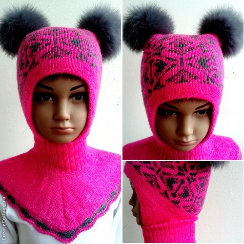 Зимняя шапуля с манишкой и шапочки на сейчас.