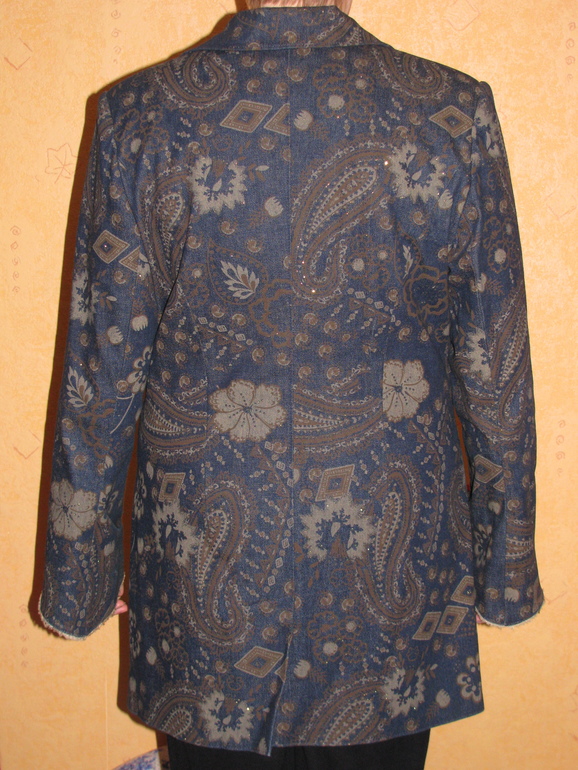 Дизайнерский пиджак-тренч из джинсы