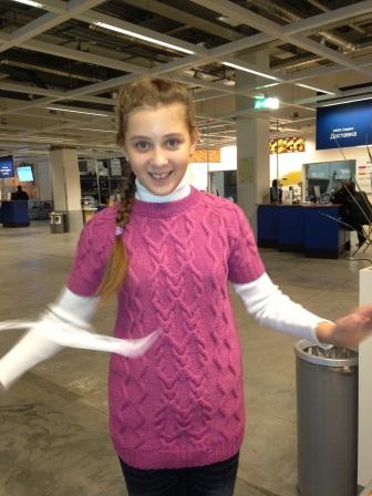 пуловер с коротким рукавом