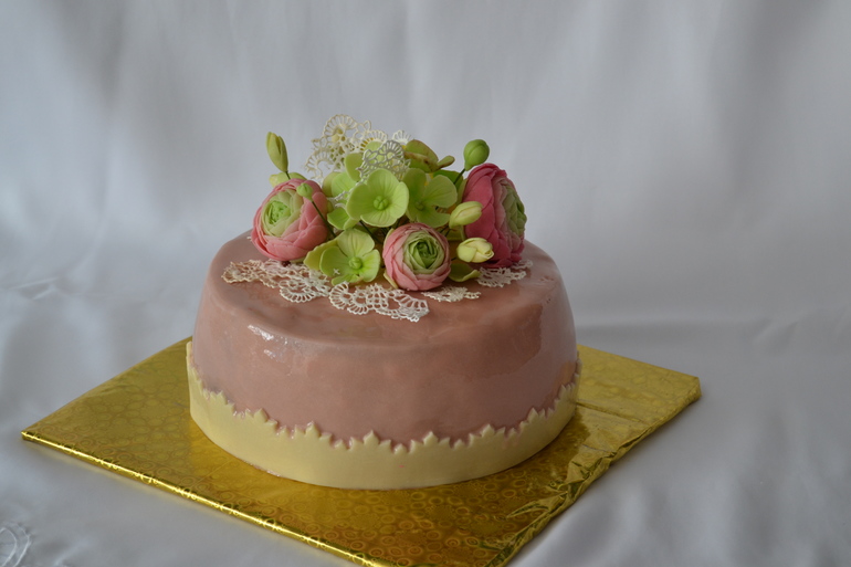 торт с цветами, для себя