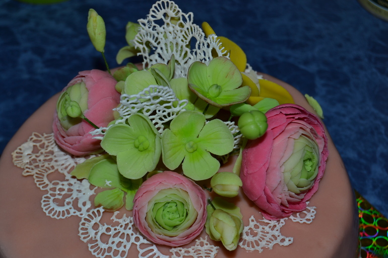 торт с цветами, для себя