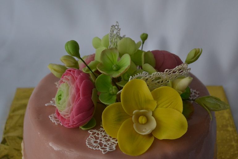 торт с цветами, для себя