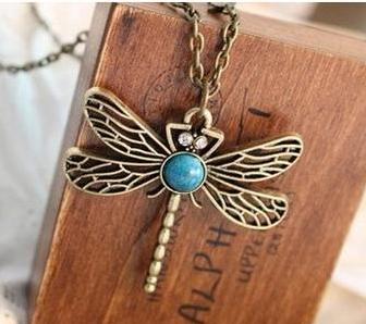 Кулон стрекоза на цепочке, цена 95 руб!