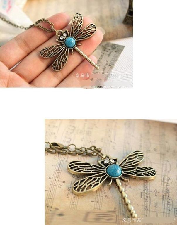 Кулон стрекоза на цепочке, цена 95 руб!