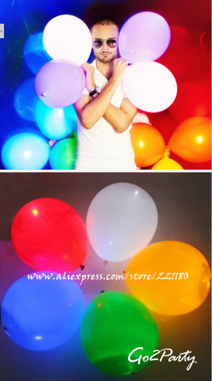 Светодиодные мигающие цветные шары, цена 30 руб!