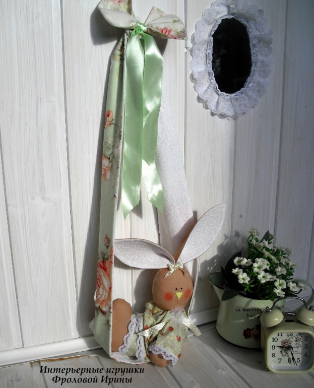 Зайка в гамачке оливковый