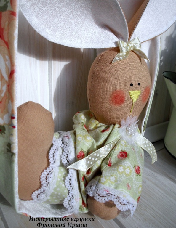 Зайка в гамачке оливковый