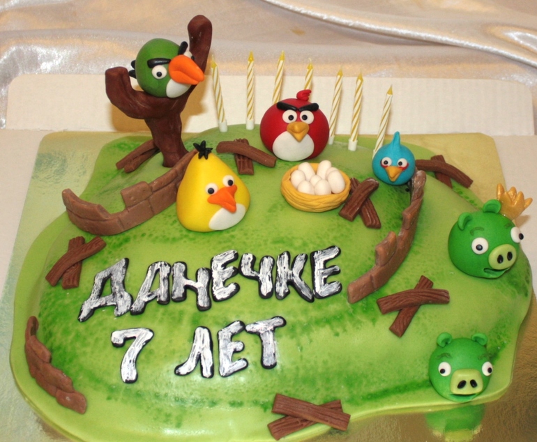 Angry birds фигурки на торт