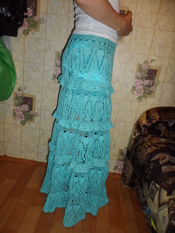Юбка крючком.