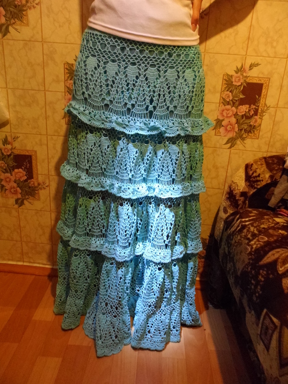 Юбка крючком.