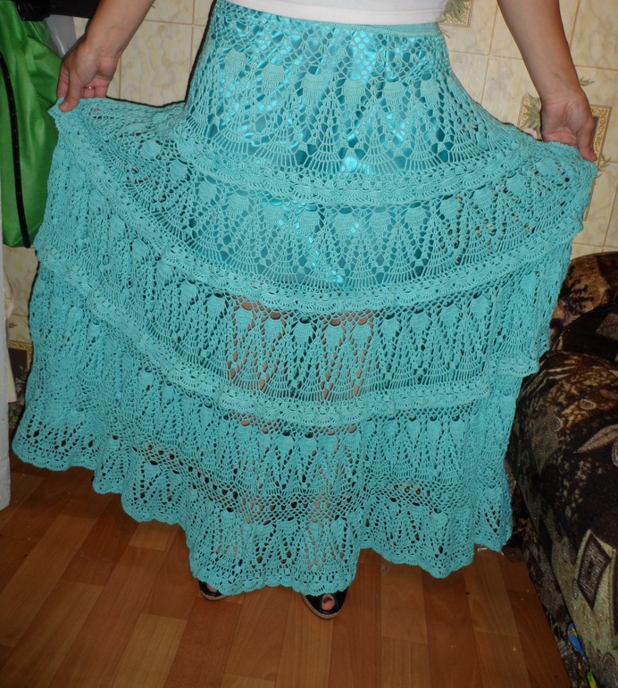 Юбка крючком.