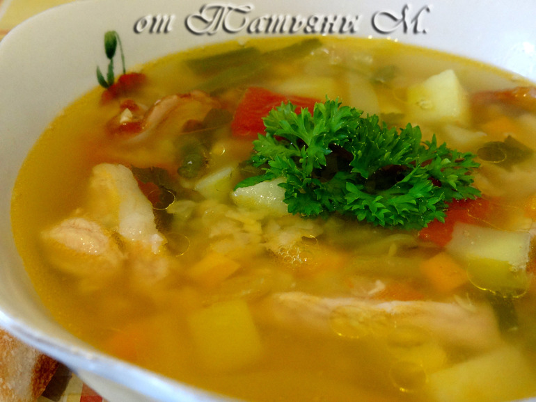 Гороховый суп со свининой и копченностями в мульте за 50 минут...)))