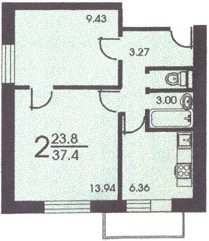ПРОДАНА 2 комнатная квартира Москва, м. Академическая, ул. Б. Черемушкинская, 8.000.000 рублей