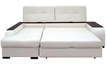 Угловой диван с механически поднимающимися подушками