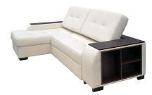 Угловой диван с механически поднимающимися подушками