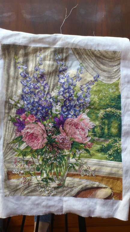 Пионы и дельфиниумы (обновила 22.06.13) ЗАКОНЧЕН!!!!!Оформлен=)