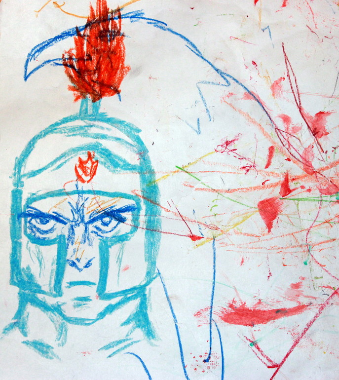 Сегодня креативил наш папа