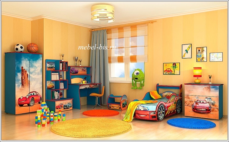 Выбор цвета стен и штор.