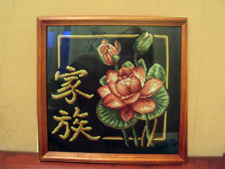 Жизнь вышитой картины после дарения